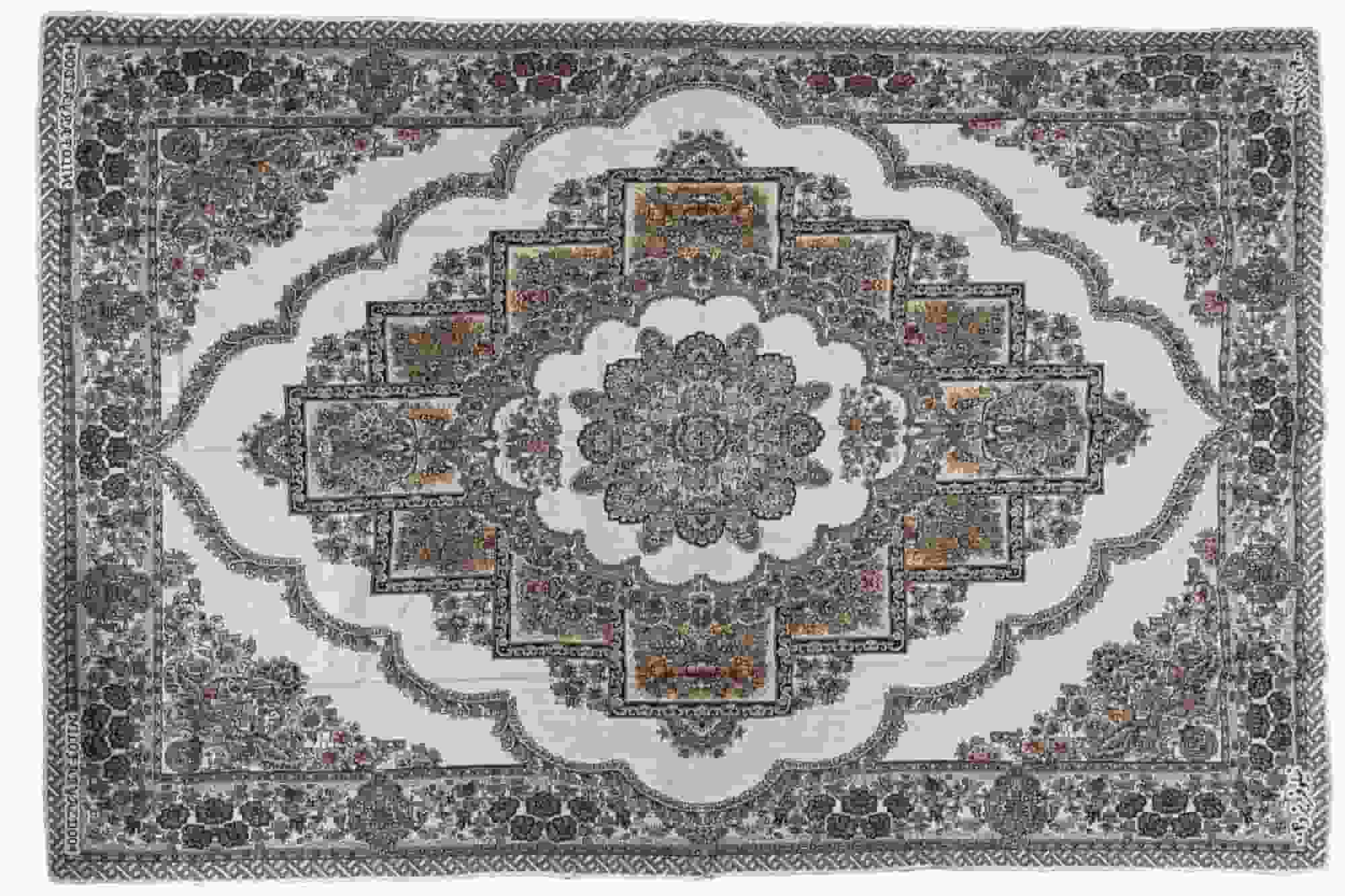 خرید عمده روفرشی مخمل طرح ارغوان زرکدار